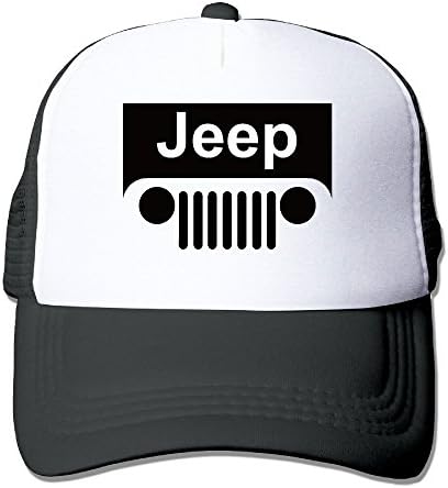 SHINENGST Jeep Grill Logo Mesh Trucker Caps/Hats Adjustable for Unisex Black