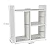 PAG Desktop Shelf Freestanding Wood Small Bookshelf Desk Supplies Organizers and Accessories Storage Display Rack Office Decor for Women, White