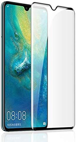 Jaorty for Huawei Mate 20 X Full Cover Screen Protector,Full Coverage Tempered Glass 3D Round Edge 9H Hardness Anti-Scratch HD Clear Easy Installation for Huawei Mate 20 X(1 Pack,Black)