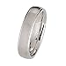 5mm Brushed Polished Titanium Wedding Ring Comfort Fit Band Size 9.5