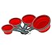 Collapsible Nesting Soft Silicone Measuring Cups- 4pc Cooking Set-Easy To Store & Clean, Make Baking Easy- Unique Kitchen Gadget Tool for House Warming Parties-Dishwasher Safe & BPA Free- Space Saving
