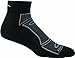 Darn Tough Vermont Men's 1/4 Merino Wool Sock Ultra-Light Cushion Athletic Socks, Black/Gray, Large
