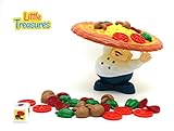 Little Treasures Incline Pizza Balancing Pile Up Game for Ages 3 and Up