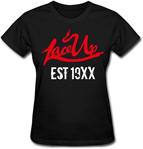 Vanguard Art Women's Rapper Machine Gun Kelly MGK Lace Up Est 19xx Black T shirt