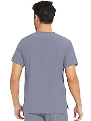 COZYFIT Scrub Top for Men - Stretch V-Neck Scrubs