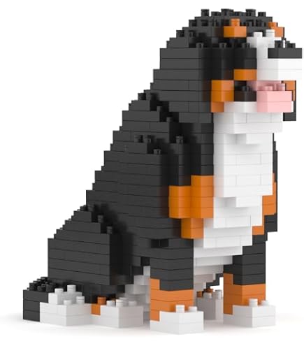 Jekca - Bernese Mountain Dog 02S - Lego - Scultura - Costruzione - 4D - Animali di Mattoncini - Toys