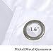 FlamingoP Full Blackout Pure White Curtains Faux Silk Satin with White Liner Thermal Insulated Window Treatment Panels, Grommet Top (52 x 63 Inch, Set of 2)