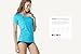 Tesla Women's UPF 50+Vneck Swimshirt Loose-Fit Short Sleeve Rashguard FSS02