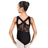 Arshiner Girls Tank Leotard with Lace Back
