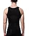 Lobeve Mens Muscle Shirt Slimming Body Shaper Vest Undershirt T-shirt(Black) Med