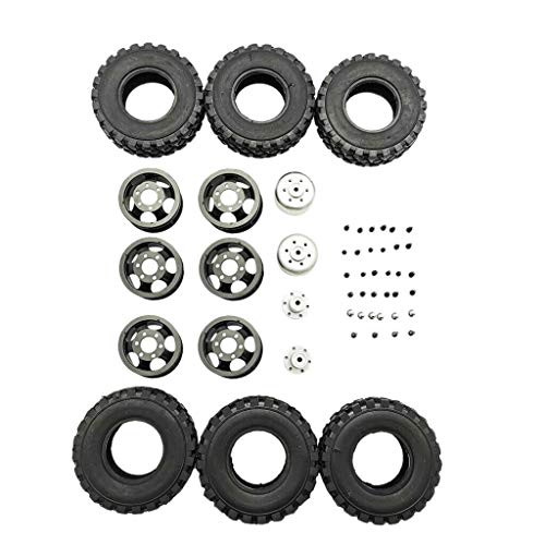 Dasing DIY Doppel Reifen Metall Rad KIT für Wpl B14 B24 Q62 Q63 1/16 LKW 4WD Rc Auto Teile (Schwarz)