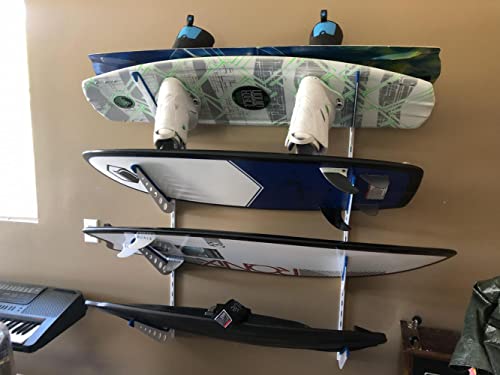 Supporto Da Parete Per Wakeboard E Wakesurf - Rack Regolabile Per 4 Tavole - Foto 6