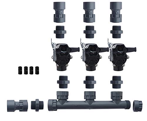 Rain Bird 100-DV Dura Manifold Valve Kit -No Flow Control -Slip 100DV (3 Zone)