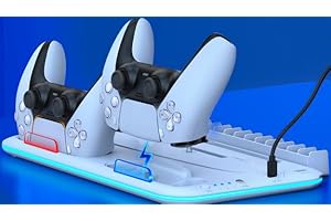 Kawaye Stand Cooling Station for Console Disc/Digital,Accessories Cooling Stand with 3-Level Cooler Fan,Dual Controller Charg