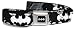 DC Comics Batman Seatbelt Belt - BATMAN Bat Signals & Flying Bats Black/White
