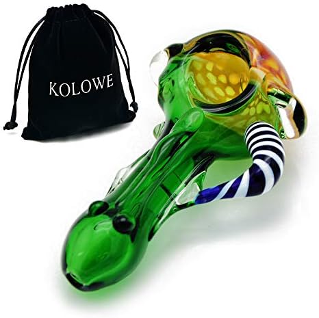 KOLOWE Handmade Pipe 3.6 Inch Tall Newest Style Bub Creative Art Colletion Green