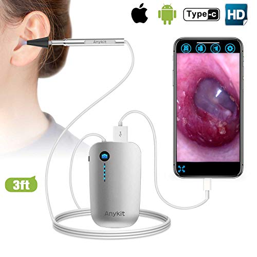 CHEAP Otoscope iPhone, Anykit Upgraded 4.3mm 720P HD Ear Camera Digital