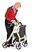 Comodità Prima Rolling Walker, Wheeled Rollator with Extra Wide Seat and Brakes for Adults and Seniors, Easy Folding, Metallic Champagne