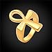 U7 Egyptian Jewelry 18K Gold Plated Cross Ankh Ring, Size 7
