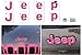 Reflective Concepts - 2018-2025 Jeep Compass - Jeep Front and Rear Emblem Overlay Decal Stickers - (Color: Gloss Black)