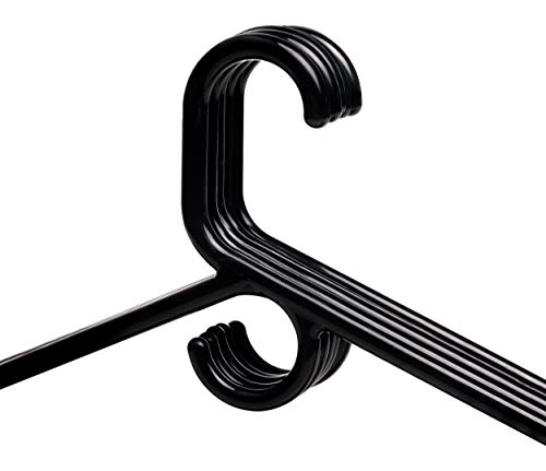 image for Neaties American Made Black Super Heavy Duty Plastic Hangers, Plastic 
