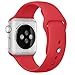 Apple Watch Band, HuanlongTM Soft Silicone Sport Style Replacement Iwatch Strap for Apple Wrist Watch (Red 38mm M/l)