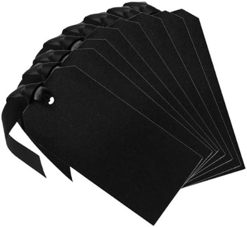 Luxury Pearlised Black Luggage Gift Tags Pack of 10