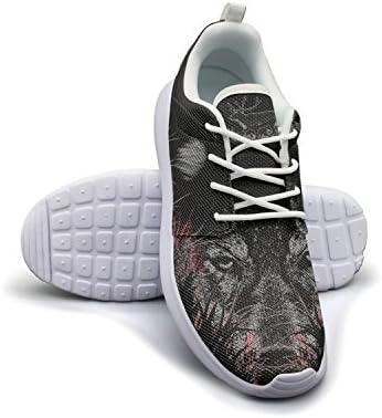 Deer On Wolf Head Design Art Men Lightweight Walking Shoes Casual Athletic Running Sneakers Fashion