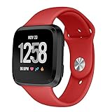 Kmasic Sport Band Compatible Fitbit Versa, Soft Silicone Strap Replacement Wristband Fitbit Versa Smart Fitness Watch, Large
