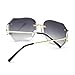 JOJO'S SECRET Oversized Square Sunglasses Metal Frame Flat Top Sunglasses JS009 (Gold/Transparent Red+Gold/Pink, 2.48)