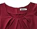 MUXXN Formal Dresses for Women Plus Size Wedding Guest Vintage Pencil Knee Length Slim Fitted Sheath Work Party Dresses Burgundy 2XL