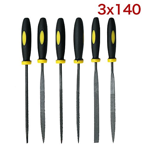 Click Here to See More Images QST 5.5 Inch Mini Assorted Hand File Wood Rasp Set with Rubber Handle 6pcs