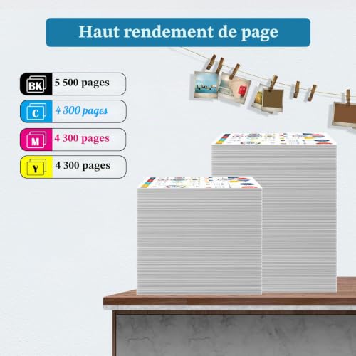 Compatible Cartouche de Toner pour Xerox Phaser 6510 6510DN 6510DNI 6510DNM 6510N WorkCentre 6515 6515DN 6515DNI 6515DNM 6515N Imprimante 5500 Pages pour BK 4300 Pages pour C M Y (BK/C/M/Y)