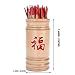 THY COLLECTIBLES Chinese Fortune Telling Sticks W. Instruction Booklet Natural Bamboo Cansiter Red FU
