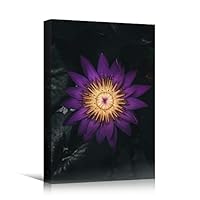 Canvas Wall Art Purple Petal Closeup Bedroom Colorful Floral Multicolor Petal Photography Romantics - 12x18 inches