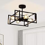 Minyuco Black Ceiling Light Fixtures - 4-Light