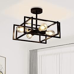 Minyuco Black Ceiling Light Fixtures - 4-Light