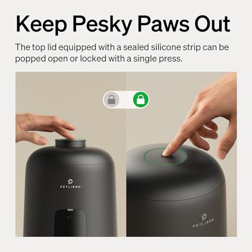 PETLIBRO Automatic Cat Feeders, Timed Cat Feeder with 180-Day Battery Life, Anti-Mistake Touch Design & Up to 6 Meals per Day, Air Automatic Cat Feeder with Timer - Ideal for Small/Medium Cat & Dog