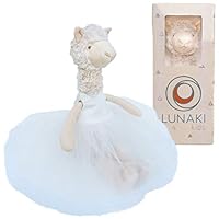 Lunaki Llama Stuffed Animal Plush Toy in White Tutu Dress - Premium Gift for Girls, Great Toys for Birthday, Baby Shower & Christmas - 19 inches