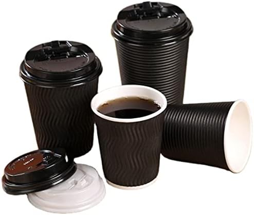 Pack of 50 8 oz (235 ml) Disposable Coffee Cups With lids, Ripple Paper Cups  Hot and cold Thick Double Wall Insulated (8 oz) price in Saudi Arabia |  Amazon Saudi Arabia | kanbkam