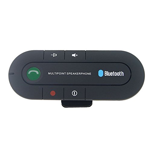 Baynne Wireless Bluetooth 4.1 Hands-Free Car Charger Sun Visor Speakerphone Car Kit(Color:Black)