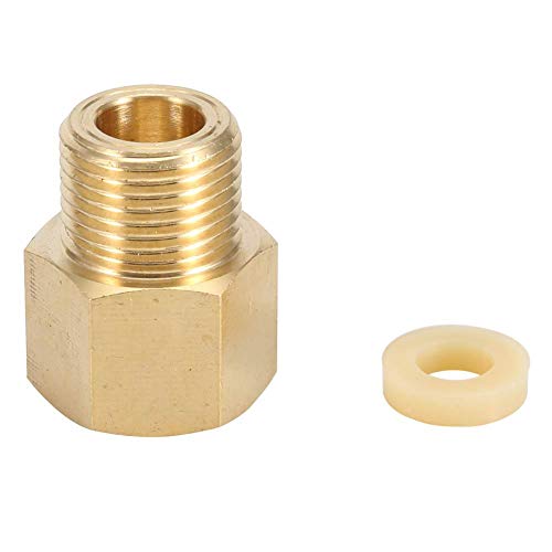 TOPINCN CO2 Tank Adapter, Brass Cylinder Tank W21.8 CGA320 Adapter Converter for Aquarium Fish Tank Easy Installation (Cga320 Convert to W21.8)