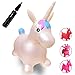Runyuan Inflatable Jumping Unicorn for Kids Birthday Party-Ride-on Bouncy Animal Including Pump Hopper Toy-Gift for Children