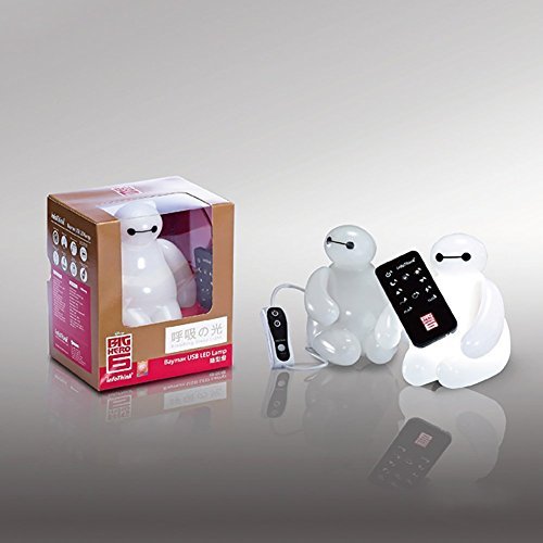 Big Hero 6 Baymax Vinyl Action Figure Healing Remote-controlled USB LED Night Light / Breathing Lamp with Multilevel Brightness Control / Breathing /Flicker Effect Color: Baymax LED Light Model: