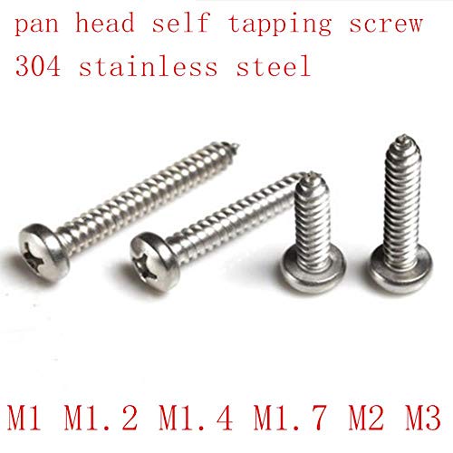 10-100 Stück M1 M1.2 M1.4 M1.7 M2 M2.3 M2.6 M3 M4 M5 M6 Edelstahl Kreuz vertiefte Rundschrauben mit rundem Pfannenkopf… – Bild 3
