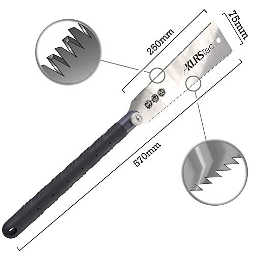 KLRStec® Professional Japansäge, 240mm Ryoba Feinsäge, optimal für Holz und Kunstoffarbeiten – Bild 4