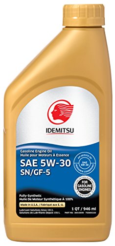 Idemitsu 30010099-75000C020 Full Synthetic 5W-30 Engine Oil SN/GF-5-1 Quart