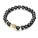 FIBO STEEL 6 Pcs Buddha Bead Bracelets for Men Women Elastic Charm Bracelet Set