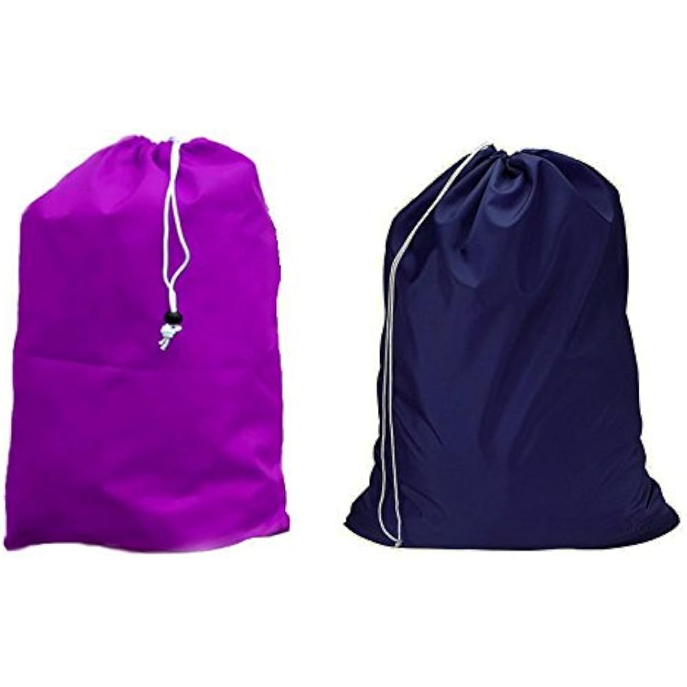 Large 28 X 38 Inch Heavy Duty Nylon Laundry Bag With Drawstring Closure