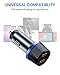 Andobil Car Charger, QC 3.0 Dual USB Car Charger Boost Fast Adapter Compatible iPhone Xs/Xs Max/X/8/8 Plus/7/7 Plus, Sumsung Galaxy S10/S10 Plus/S10e/S9+/S9/S8/S8+/Note 9, Google, LG, OnePlus and More